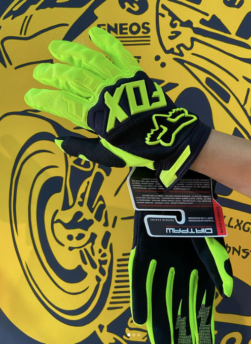 DIRTPAW Motocross Gloves Neon green black F.O.X racing