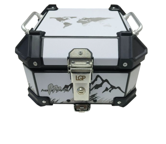 LGP 18 litres aluminium top box with adventure graphics universal 2.0 ( fits all motorcycles )