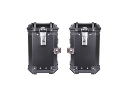 LGP Aluminium Touring Panniers 38L with brackets  - Set of 2 - Black