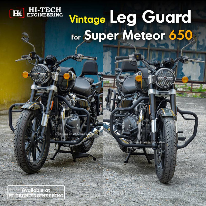 Super Meteor 650 Leg Guard (Black Matt) – RESM 101 / HT EXHAUST