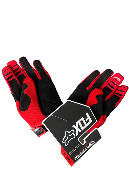 DIRTPAW Motocross Gloves Black red F.O.X racing