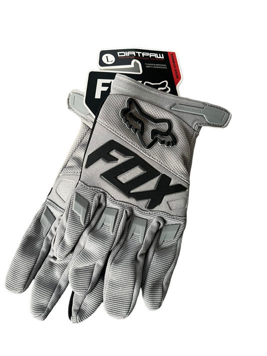 DIRTPAW Motocross Gloves Grey Black F.O.X racing