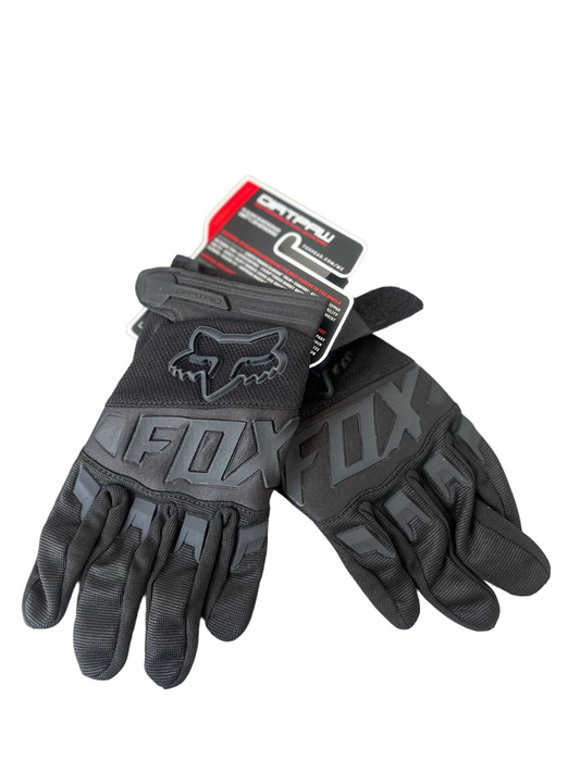 DIRTPAW Motocross Gloves Full Black F.O.X racing