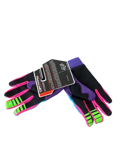 DIRTPAW Motocross Gloves Purple blue F.O.X racing