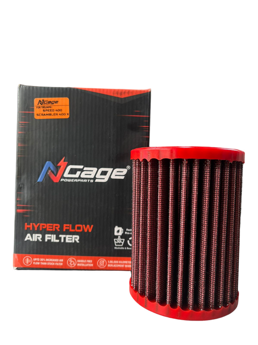 Hyper Flow Air Filter for Triumph Speed 400/Scrambler 400 X - NGAGE POWERPARTS