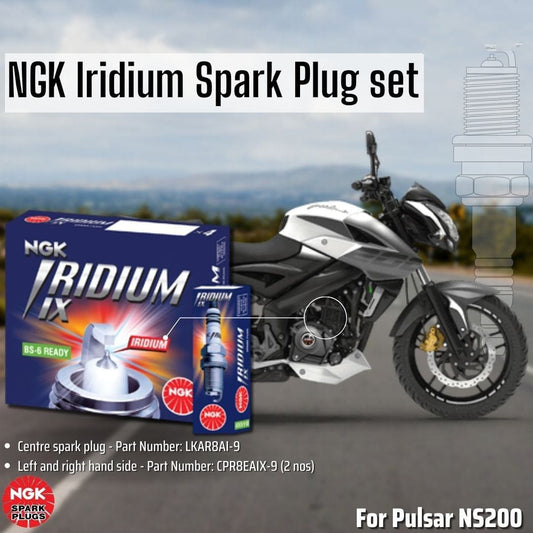 NGK Iridium Spark Plug Pulsar NS 200 bs6 (SET OF 3)