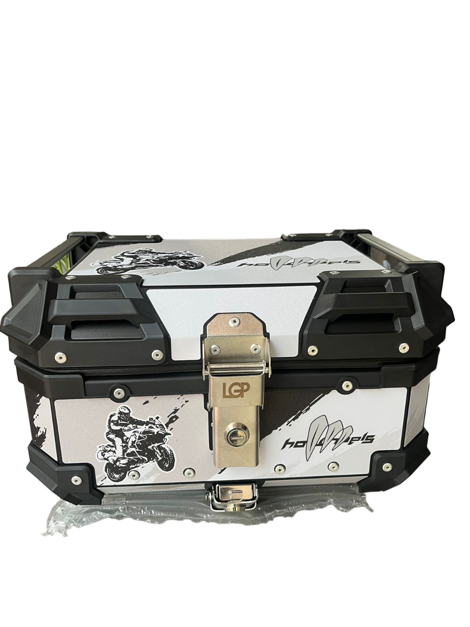 LGP 25 litres aluminium top box with graphics universal 2.0 ( fits all motorcycles )