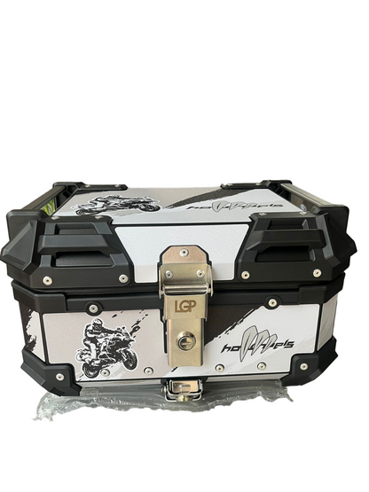 LGP 25 litres aluminium top box with graphics universal 2.0 ( fits all motorcycles )