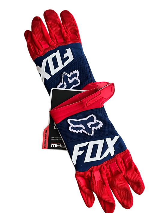 DIRTPAW Motocross Gloves Red Blue F.O.X racing