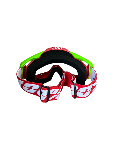 100% Goggles Full red green white tint - 1 YEAR WARRANTY