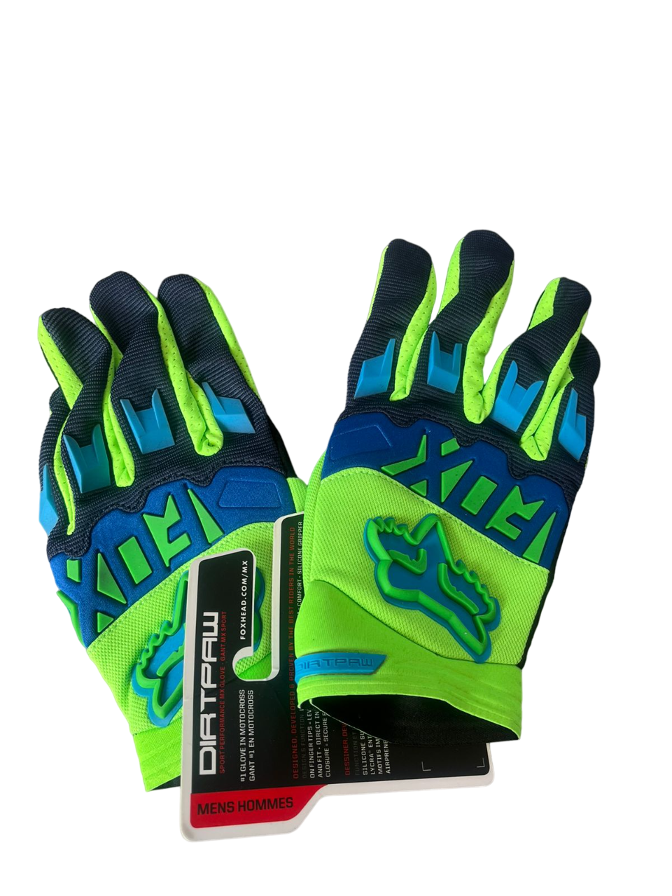 DIRTPAW Motocross Gloves green blue black d F.O.X racing