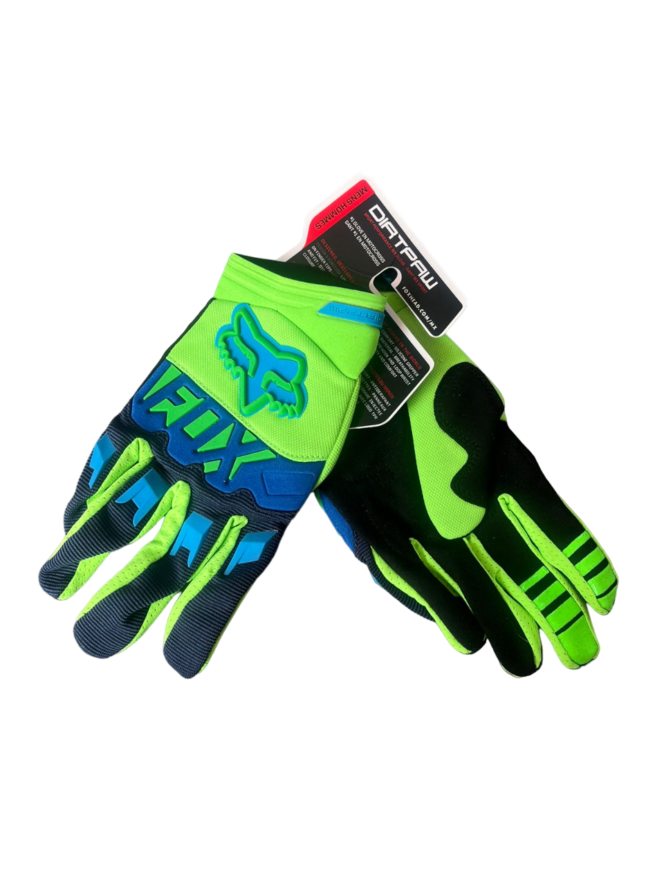 DIRTPAW Motocross Gloves green blue black d F.O.X racing