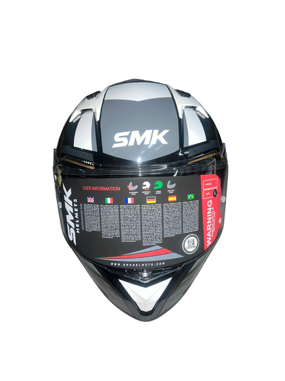 SMK STELLAR K-POWER HELMET GL267 (Gloss Black Grey Orange)