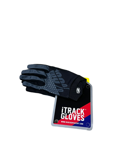 100% iTrack Motocross Gloves Black Grey