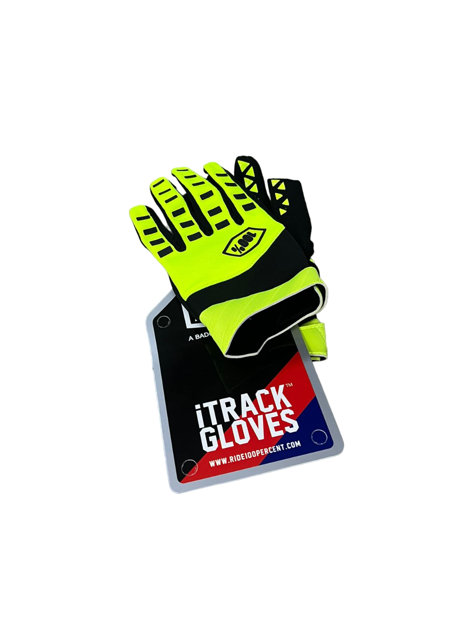 100% iTrack Motocross Gloves Neon black