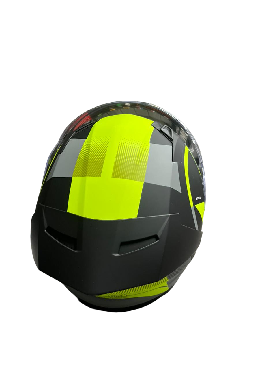 SMK Stellar Trek Helmet Matt Black Grey Yellow (MA264)