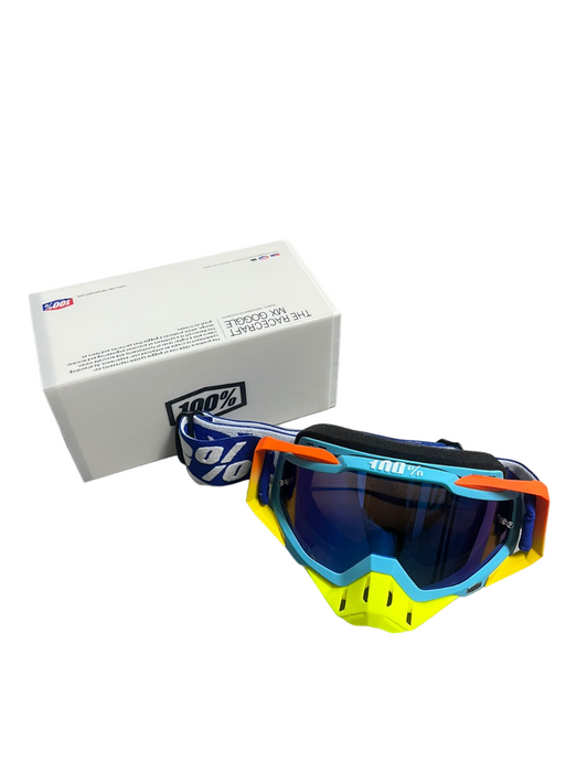 100% Goggles Full blue orange yellow tint- 1 YEAR WARRANTY