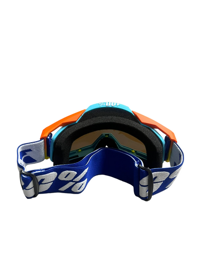 100% Goggles Full blue orange yellow tint- 1 YEAR WARRANTY