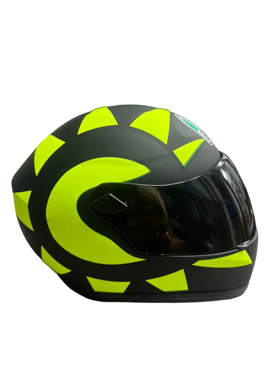 AGV matt black neon miniature helmet