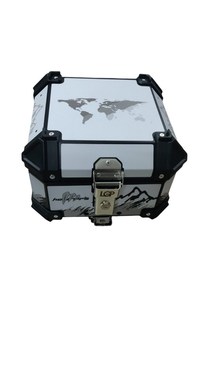 LGP 18 litres aluminium top box with adventure graphics universal 2.0 ( fits all motorcycles )