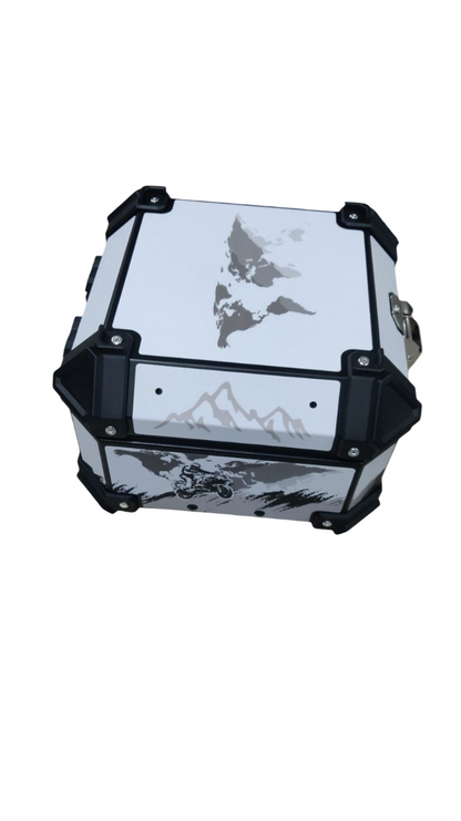 LGP 18 litres aluminium top box with adventure graphics universal 2.0 ( fits all motorcycles )