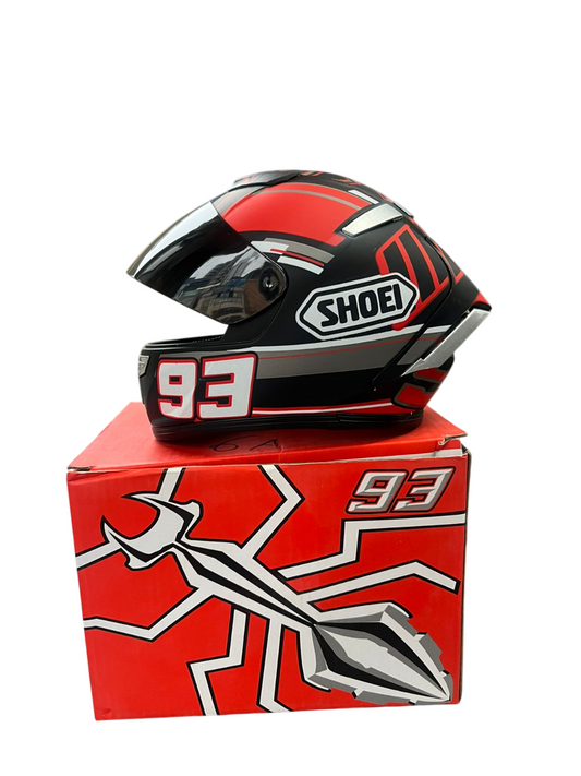 Shoei marquez 93 limited edition Creative Motorcycle Collectible Miniature helmet ( black red )