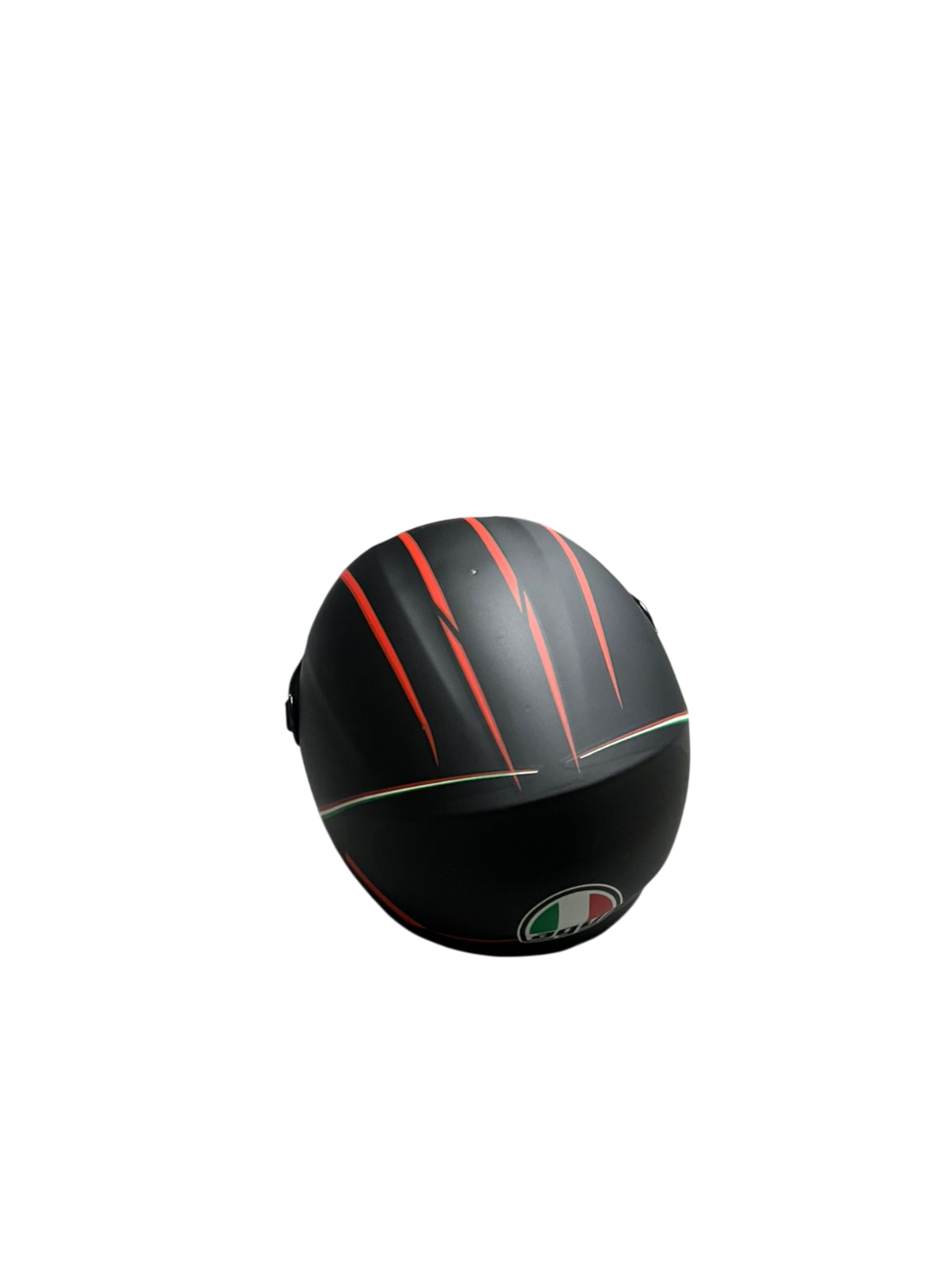 AGV black with red stripes Creative Motorcycle Collectible Miniature helmet