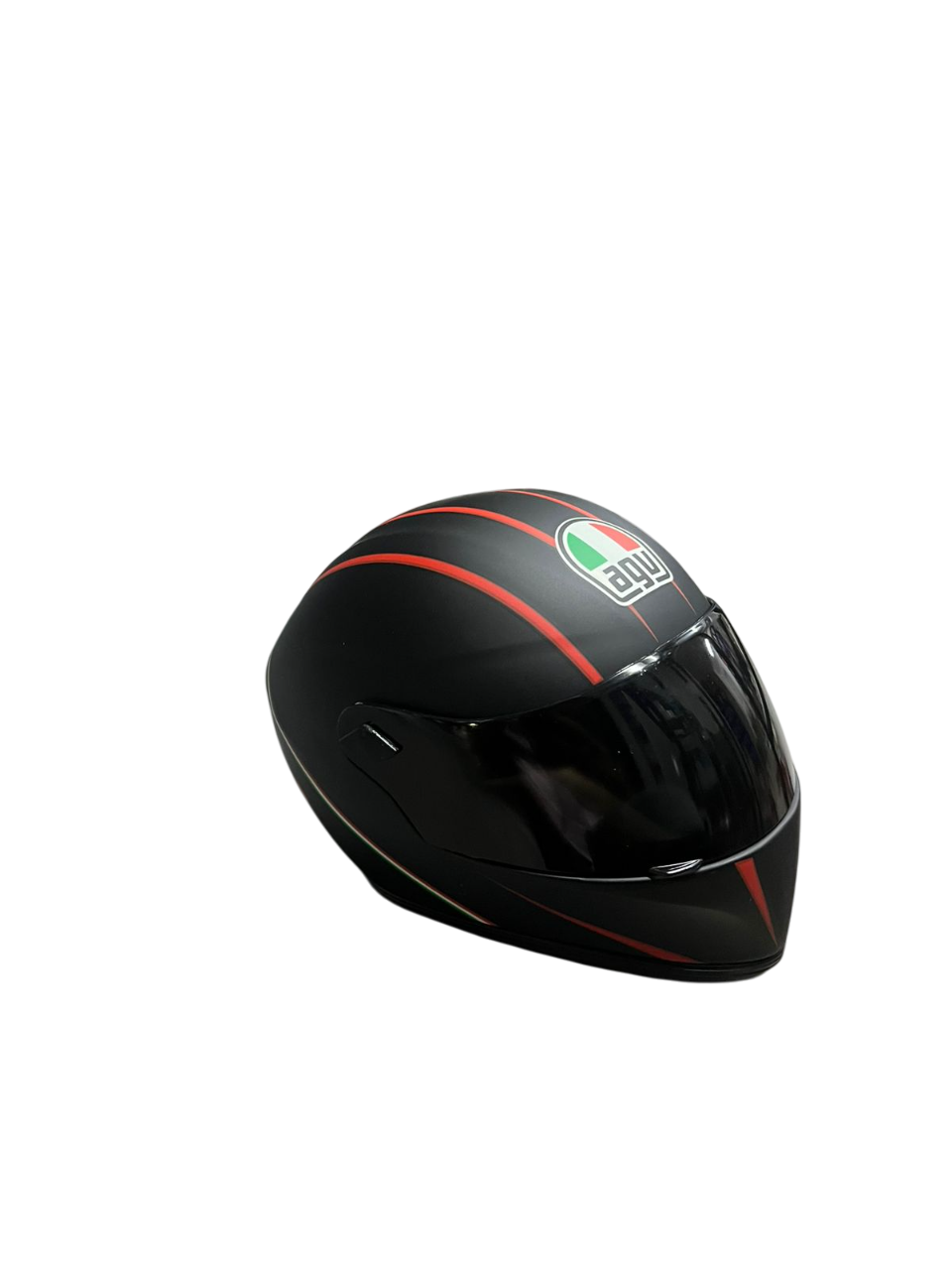 AGV black with red stripes Creative Motorcycle Collectible Miniature helmet