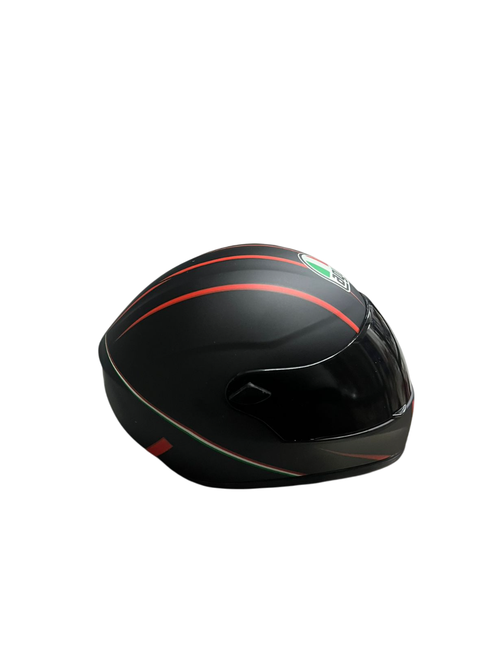 AGV black with red stripes Creative Motorcycle Collectible Miniature helmet