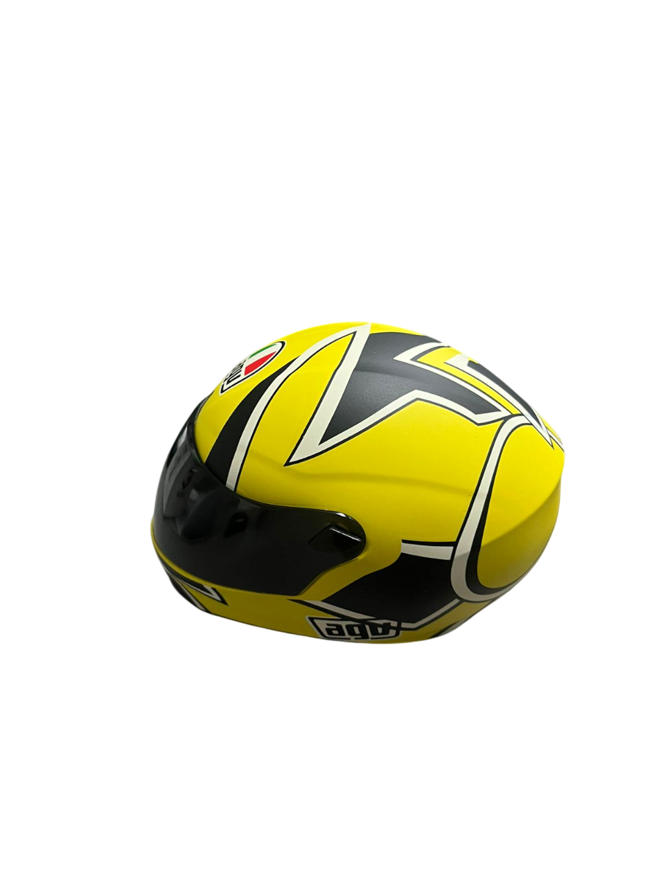 AGV Yellow Black Creative Motorcycle Collectible Miniature helmet