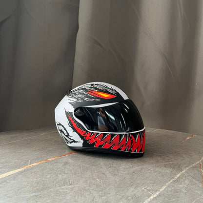 White red devil collectible Scale model miniature helmet - BLACK