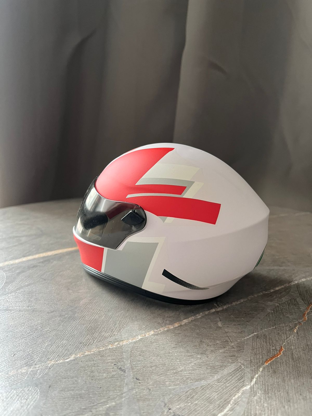 AGV red white Creative Motorcycle Miniature helmet