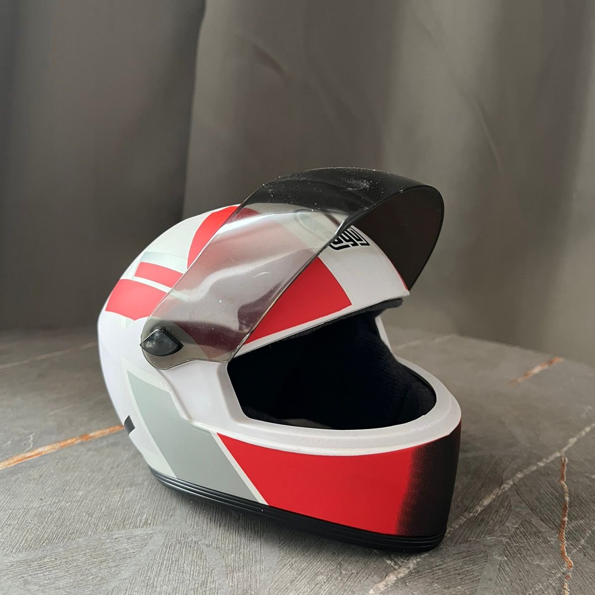 AGV red white Creative Motorcycle Miniature helmet