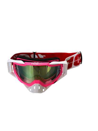 100% Motocross & mountain biking Goggles Pink white - 1 YEAR WARRANTY