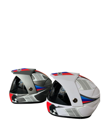 COMBO- SHOEI collectible Scale model miniature helmet - Grey + White