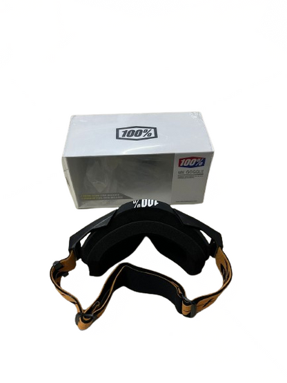 100% MX Goggle 146 black gold tint