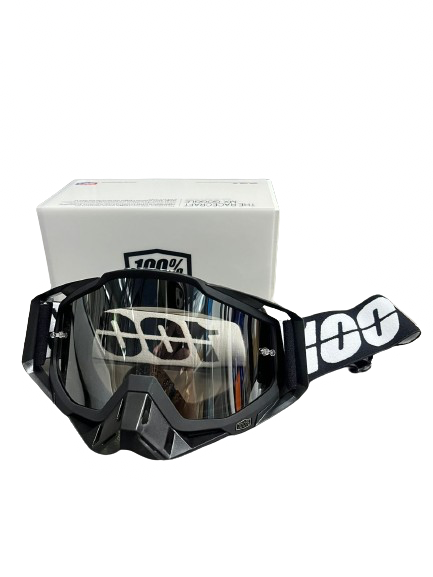 100% MX Goggle full black  RACECRAFT (plain) - 1 YEAR WARRANTY