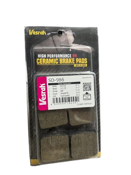 BENELLI TNT 600i Front Brake Pads (Ceramic) Vesrah – SD-986 ( set of 4)