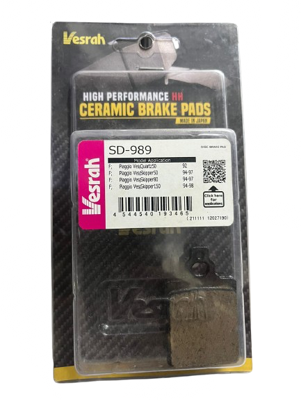 TRIUMPH STREET TWIN Front Brake Pads (Ceramic) Vesrah – SD-989