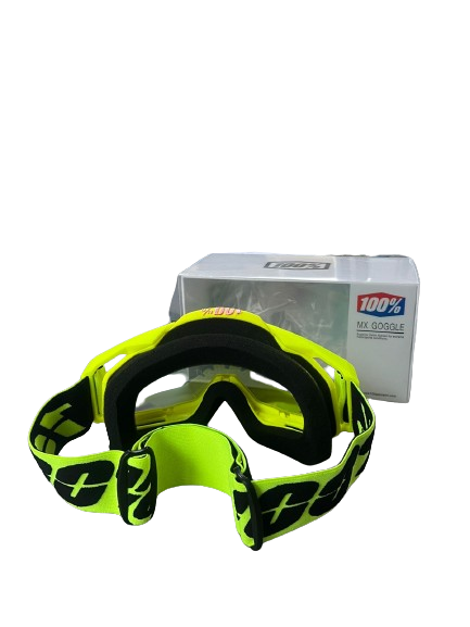 100% Goggles Full neon black plain tint - 1 YEAR WARRANTY