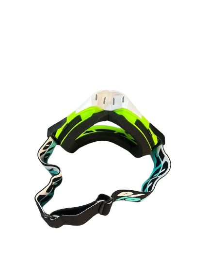 100% motocross goggle neon white teal green w/b with 1 year warranty