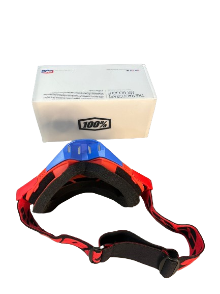 100% The Motocross & Mountain Biking  MX Goggle – Red and Blue tinted - 1 YEAR WARRANTY