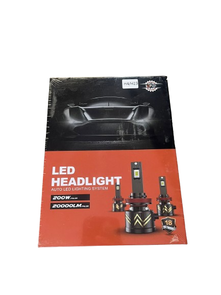 LGP H4 / H19 LED Headlight 200W Conversion Kit 22000LM Car Driving Headlamp Bulb 6000K Super Bright Beam Fog Light for all cars - 1 YEAR WARRANTY