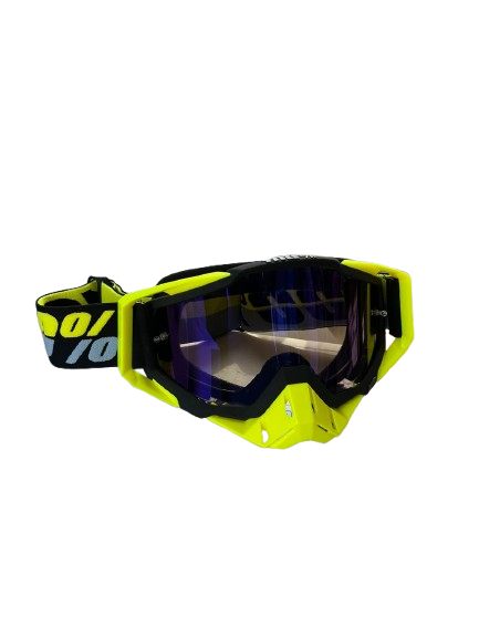 100% Motocross & Mountain biking Goggles neon black - clear- 1 YEAR WARRANTY