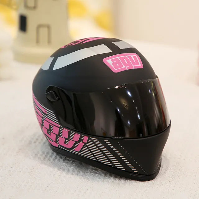 AGV Black Fuchsia Creative Motorcycle Miniature helmet black pink grey