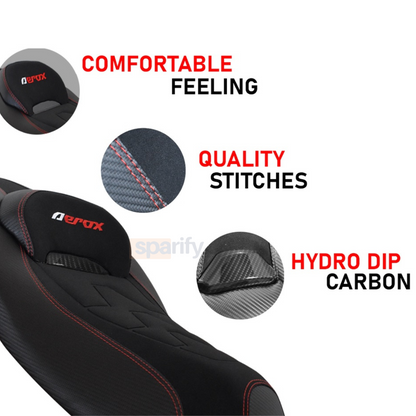 AEROX155 V2 TOURING SEAT ( Black With Red logo)