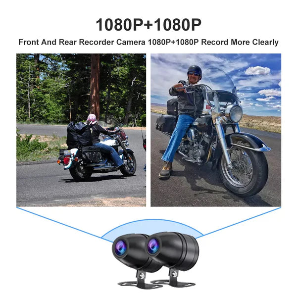 AOOCCI C5 5 Pro Motorcycle CarPlay with Front & Rear Dash Cam IPX7 waterproof with built in GPS and TPMS - 1 year warranty