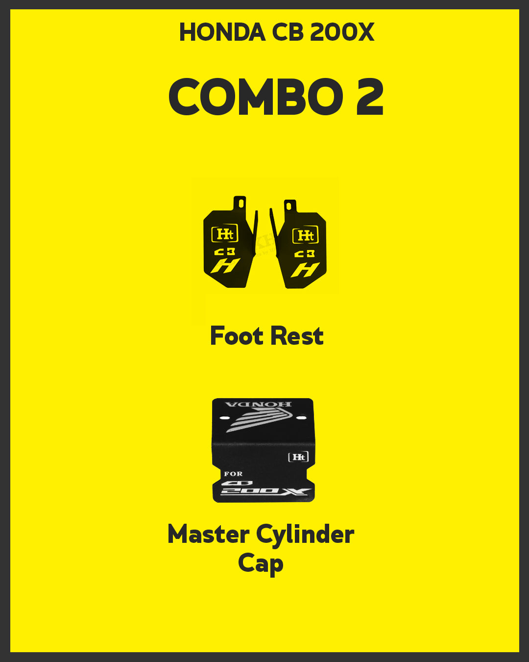 COMBO 2 HONDA CB 200 X Foot Rest + Master Cylinder Cap – HT EXHAUST