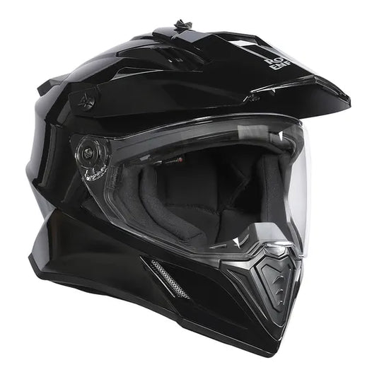 ROYAL ENFIELD OFF ROADING MOTO CROSS OPTIMUS DUAL SPORT HELMET - GLOSS BLACK