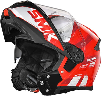 SMK Gullwing Tourleader Red Grey Gloss (GL363) Helmet